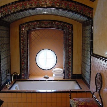 Tile Bathroom with tub
