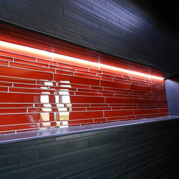 Tile design, and creative use of led waterproof strip lighting