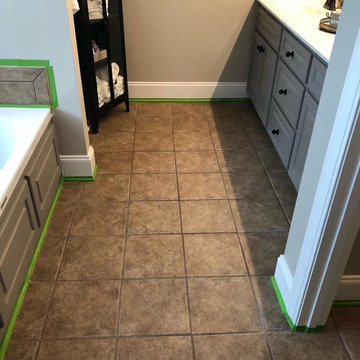 Tile floor before