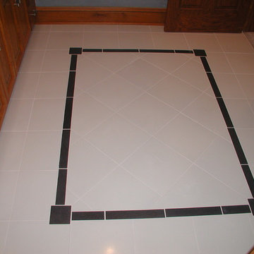 Tile rug inlay