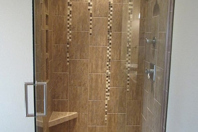 tile shower with niche