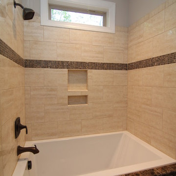Tile tub and tile shower
