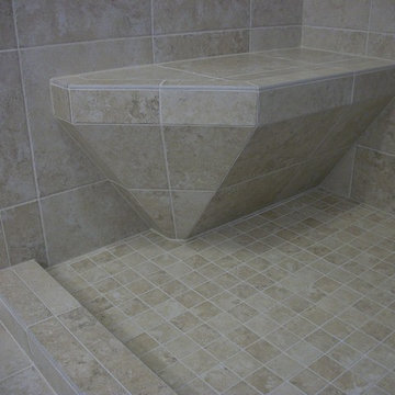 Tiled Seat with Sloping Underside