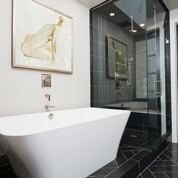 Titanium Lofts Residence Master Bedroom & Bathroom.