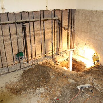 Toliet Relocated but before walls & tile