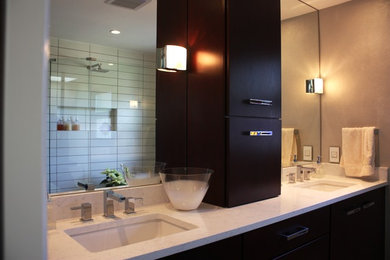 Bathroom - modern master bathroom idea in Seattle
