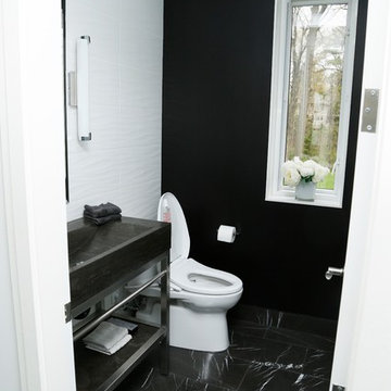 Toronto Black Accented Wall Bathroom Remodel