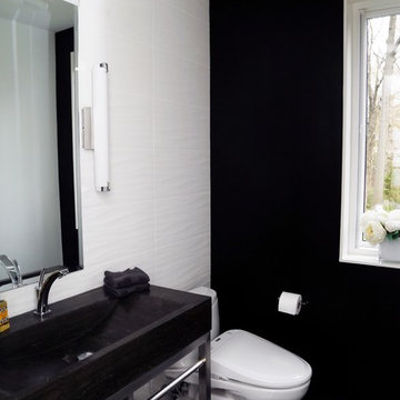 Toronto Black Accented Wall Bathroom Remodel