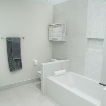 Toronto Modern White Bathroom Remodel