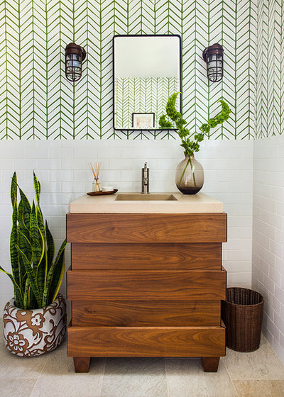 Transitional Bathroom by Beth Kooby Design