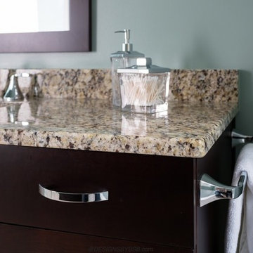 Towel bar vanity with granite tops