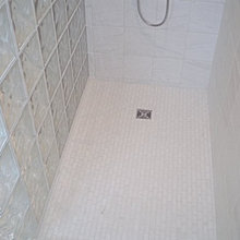 glass block showers