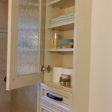 Traditional Bathroom In Process - Recessed Custom Glazed Maple Doors