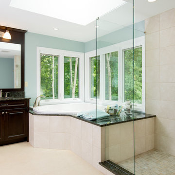 Traditional Bathroom with Beautiful Granite Tops