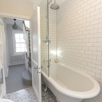 Traditional family bathroom in Islington town house