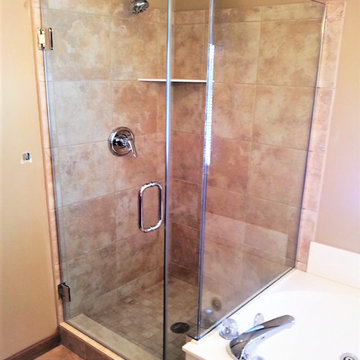 Traditional Frameless Corner Shower unit