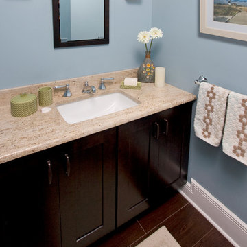 Traditional Home Kitchen and Powder Room Renovation in Maplewood, NJ
