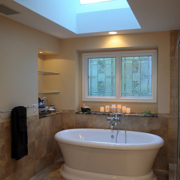 Traditional Master Bath with Free-standing Tub