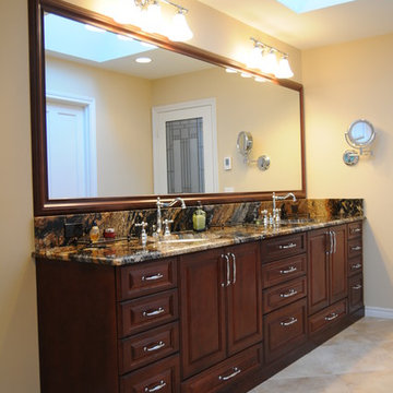 Traditional Master Bath with Free-standing Tub