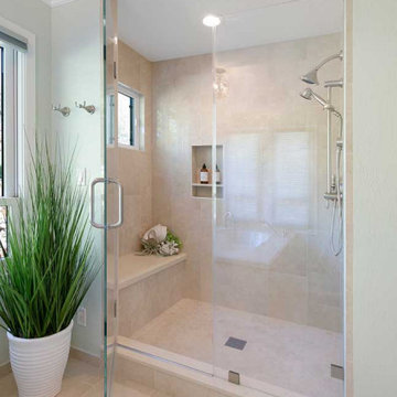 Traditional Shower Remodel with Niche