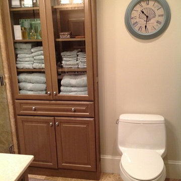Traditional Master bathroom remodel w/built in Linen Closet