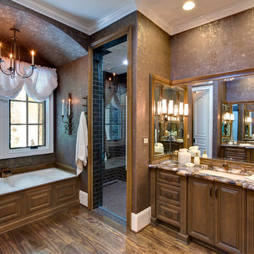 Traditional (with a twist) Master Bathroom.