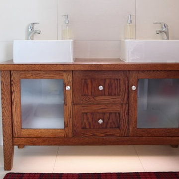 Traditional wooden bathroom vanity
