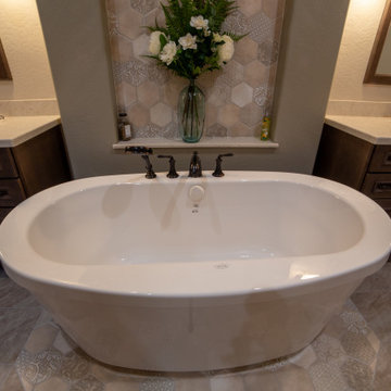 Tranquil Master Bathroom Remodel With Soaking Tub