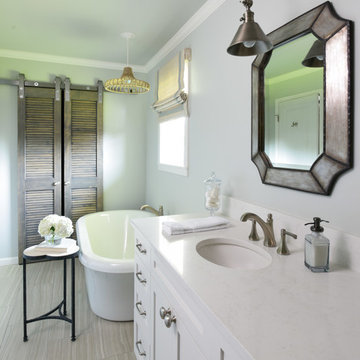 Transitional Bath with Industrial Flair