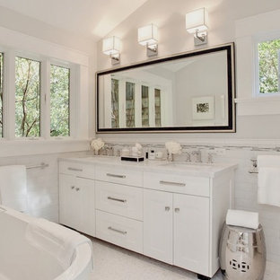 White And Silver Bathroom Ideas Houzz