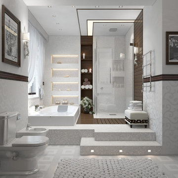 Transitional luxury Master Bathroom