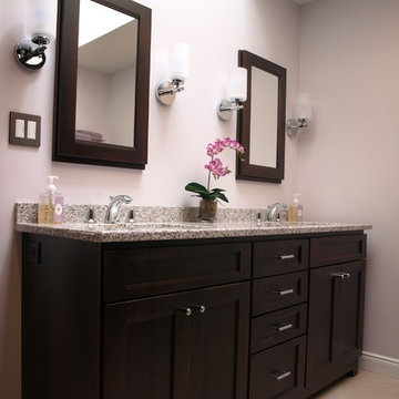 Transitional Master Bath with a Hotel Flair