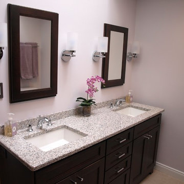 Transitional Master Bath with a Hotel Flair