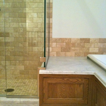 Transitional Master Bathroom and Steam Shower
