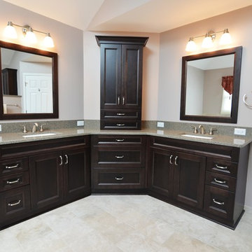 Transitional Master Bathroom in Aurora, IL