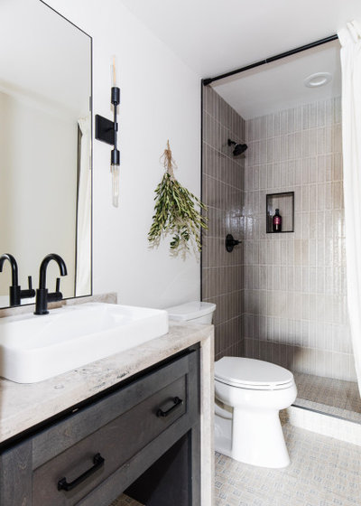 Transitional Bathroom by Collective Design + Build