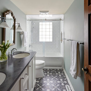 Transitional Moroccan Industrial Bath