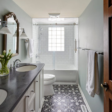 Transitional Moroccan Industrial Bath