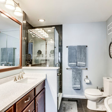 Transitional Small Bathroom Design Alexandria, VA