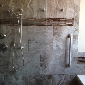 Transitional Style Tile Shower Bathroom Remodel in Saint George Utah