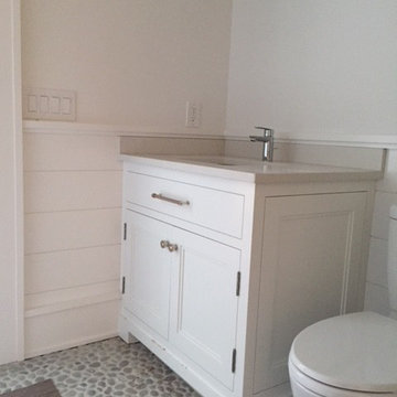Transitional White Bathroom Norris