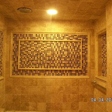 Travertine and Mosaic Bath