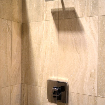 Travertine Shower Install - Baja Medium
