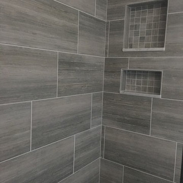 Trendy 12 x 24" gray tile