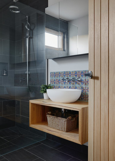 Scandinavian Bathroom by Craftsmen Quality Builders