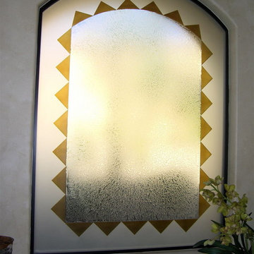 TRIANGLE BORDER Bathroom Windows - Frosted Glass Designs Privacy Glass