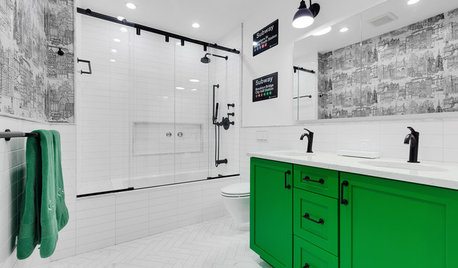 Subway Graphics Inspire a Master Bathroom Renovation