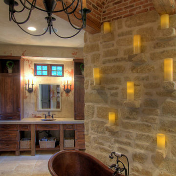 Tuscan Farmhouse Master Bathroom