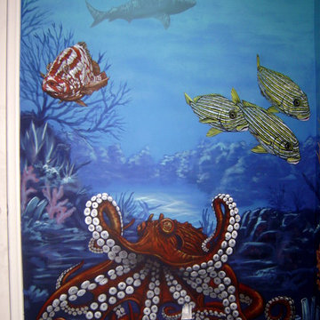 Underwater Reef-Dive Site Mural by Tom Taylor of Mural Art LLC