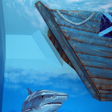 Underwater Reef-Dive Site Mural by Tom Taylor of Mural Art LLC